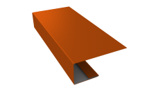 J-Профиль 18мм Grand Line 0,45 PE с пленкой RAL 2004 оранжевый (2м)