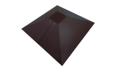 Колпак на столб под фонарь 390х390мм 0,45 Drap с пленкой RAL 7024 мокрый асфальт