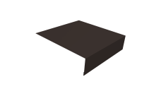 Планка околооконная простая 200х75 Grand Line 0,45 Drap TX RR 32 темно-коричневый (2м)