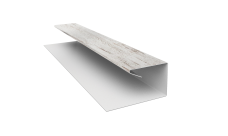 Планка П-образная завершающая сложная (КД) 0,45 Print Elite Snow Wood TwinColor (2м)