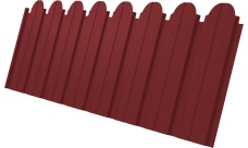 Профнастил C10B фигурный Grand Line 0,45 PE RAL 3011 коричнево-красный