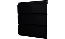 Софит металлический Классик v01 Grand Line без перфорации 0,5 Satin Matt с пленкой RAL 9005 черный