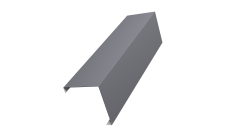 Декоративная накладка на столб универсальная угловая 62х55 для забора жалюзи Grand Line 0,45 PE RAL 7004 сигнальный серый (1,8м)