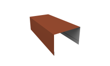 Крышка для забора из сайдинга Блок-хаус new Grand Line 0,5 Satin RAL 8004 терракота (2,5м)