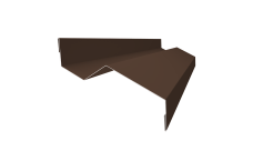 Планка примыкания внакладку 25х17х35х17 0,5 PurPro Matt 275 RAL 8017 шоколад (2м)