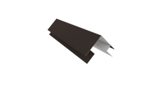 Планка угла внешнего сложная Кожуха сегментного 0,5 Rooftop Бархат RR 32 темно-коричневый (1,8м)