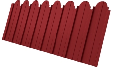 Профнастил C10A фигурный Grand Line 0,5 Satin RAL 3011 коричнево-красный