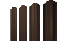 Штакетник М-образный B фигурный Grand Line 0,5 PurPro RAL 8017 шоколад