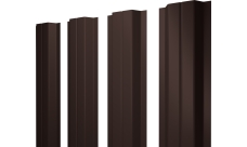 Штакетник П-образный A с прямым резом Grand Line 0,45 Drap TR lite RAL 8017 шоколад
