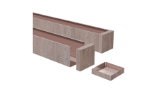 Заглушка для рейки кубообразной Grand Line Ш50/В50 0,4 Al Беленый дуб