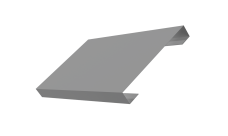 Ламель лицевая 150 забора жалюзи Техас Grand Line 0,45 PE RAL 9006 бело-алюминиевый