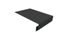 Планка околооконная сложная 250х50х18 (j-фаска) Grand Line 0,5 Velur X RAL 7016 антрацитово-серый (3м)