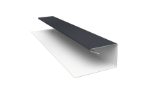 Планка П-образная завершающая сложная (КД) 0,45 Drap TX RAL 7024 мокрый асфальт (3м)
