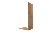 Планка приемная оконная Grand Line 0,45 Принт Элит Медовое дерево TwinColor (2м)