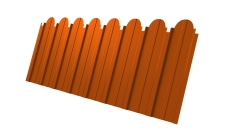 Профнастил C10A фигурный 0,45 PE RAL 2004 оранжевый