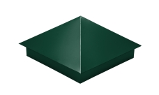 Колпак на столб 390х390мм 0,5 Satin с пленкой RAL 6005 зеленый мох