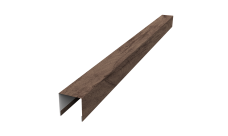 Планка вертикальная лицевая для горизонтального монтажа штакетника 0,45 Print Premium Almond Wood Fresh (1,8м)