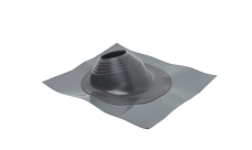 Проходной элемент (мастер флеш) угловой №2 (180-280мм) +240 силиконовый (металлический окрашенный фланец) серый