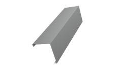 Декоративная накладка на столб универсальная угловая 80х80 для забора жалюзи 0,5 Satin RAL 9006 бело-алюминиевый (1,8м)