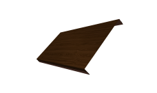 Ламель обратная 200 забора жалюзи Texas 0,45 Print Elite Choco Wood TwinColor