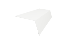 Планка карнизная для мягкой кровли 100х65 0,45 Drap с пленкой RAL 9003 сигнальный белый (2м)