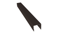 Планка П-образная заборная 24 Grand Line 0,45 Drap-double TX RR 32 темно-коричневый (2м)