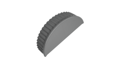 Заглушка торцевая 0,5 Satin RAL 9006 бело-алюминиевый