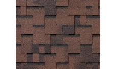 Черепица гибкая RoofShield Фемили Эко Лайт Модерн коричневый с оттенением