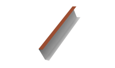 Декоративная накладка на столб универсальная 60х60 для забора жалюзи 0,5 Satin RAL 8004 терракота (2м)