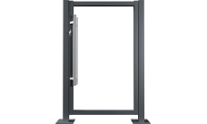 Калитка Жалюзи Puma Lock 1,68х1 прямоугольный фланец 230х230 RAL 7024 электромеханический замок Полис 18 без заполнения тип А