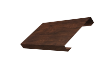 Ламель лицевая 125 забора жалюзи Texas 0,45 Print-Double Premium Cherry Wood Dark F