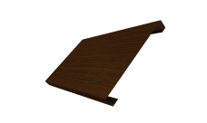 Ламель лицевая 200 забора жалюзи Texas 0,45 Print Elite Choco Wood TwinColor