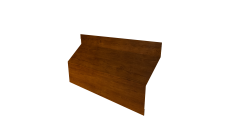 Ламель забора жалюзи Milan Slim стартовая/финишная для калиток и ворот 0,45 Print Premium Golden Wood Intense FTC