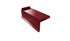 Планка торцевая сегментная Квадро профи Левая 0,45 Drap TX RAL 3005 красное вино