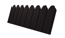 Профнастил C10B фигурный Grand Line 0,5 Satin RAL 9005 черный