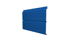 Софит ЭкоБрус 0,345 Grand Line с перфорацией 0,5 Satin с пленкой RAL 5005 сигнальный синий