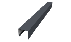 Стойка боковая крепежная для забора жалюзи Palermo 0,5 Velur X RAL 7024 мокрый асфальт (2,5м)