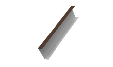 Декоративная накладка на столб универсальная 60х60 для забора жалюзи Grand Line 0,5 Satin RAL 8017 шоколад (2м)