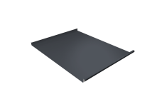 Фальц двойной стоячий Grand Line 0,45 PE с пленкой на замках RAL 7024 мокрый асфальт