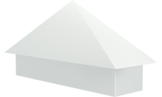 Колпак на полустолб для С20 0,45 PE с пленкой RAL 9003 сигнальный белый