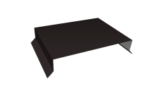 Парапетная крышка прямая 250мм Grand Line 0,5 PurLite Matt RAL 9005 черный (3м)