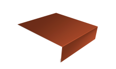 Планка лобовая/околооконная простая 190х50 0,5 Satin с пленкой RAL 8004 терракота (2м)