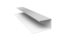 Планка П-образная завершающая сложная Корабельная Доска Grand Line 0,45 Drap с пленкой RAL 9003 сигнальный белый (2м)