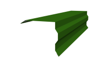 Планка торцевая фигурная 100х85 Grand Line 0,45 PE с пленкой RAL 6002 лиственно-зеленый (2м)