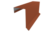 Планка торцевая кровельная фальц 65х97 Grand Line 0,45 Drap ТХ RAL 8004 терракота (3м)