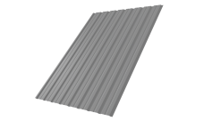 Профнастил С10B Grand Line 0,45 PE RAL 9006 бело-алюминиевый