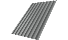 Профнастил С20B Grand Line 0,45 ПЭ RAL 9006 бело-алюминиевый