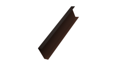 Декоративная накладка на столб универсальная 80х80 для забора жалюзи Grand Line 0,45 Print Elite Coffee Wood TwinColor (2,5м)