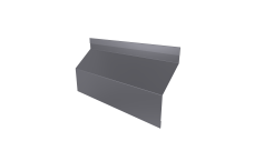 Ламель забора жалюзи Milan Slim стартовая/финишная для калиток и ворот 0,45 PE RAL 7004 сигнальный серый