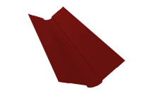 Планка ендовы верхней фигурной 100х100 Grand Line 0,45 PE с пленкой RAL 3011 коричнево-красный (2м)